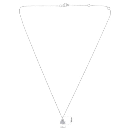 Solid Gold 0.1ct Natural Diamond Heart Shape Charm Pendant Necklace