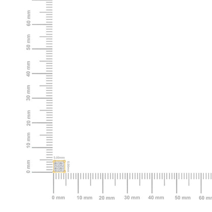 Solid Gold 0.4ct Natural Diamond Solitaire Stud Princess Stud Earrings