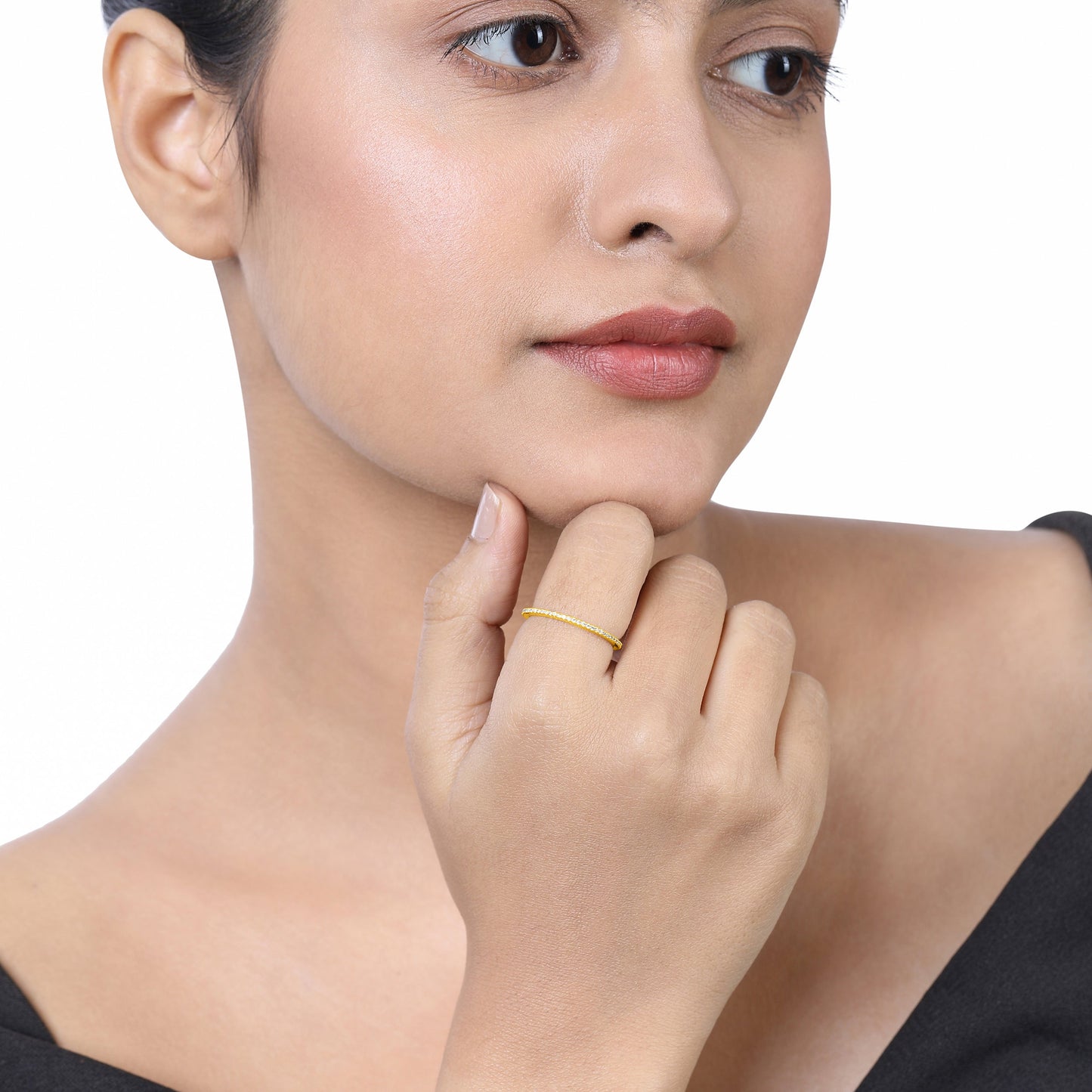 Solid Gold 0.24ct Natural Diamond Eternity Band Ring