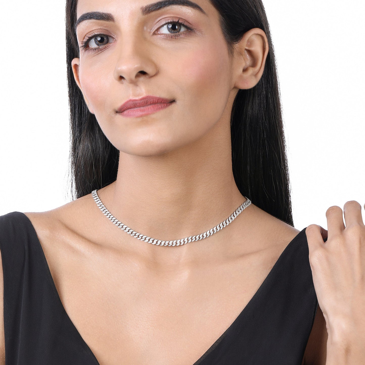 Solid Gold 3ct Natural Diamond 5.3mm Cuban Chain Link Necklace