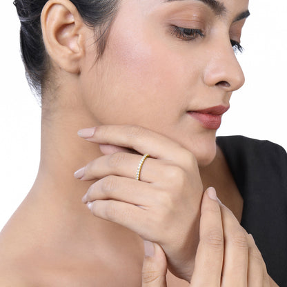 Solid Gold 0.8ct Natural Diamond Eternity Band Ring