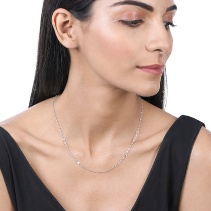 Solid Gold 5ct Natural Diamond Rose-Cut Round Tennis Chain Necklace