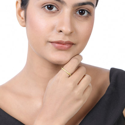 Solid Gold 0.1ct Natural Diamond Eternity Band Ring