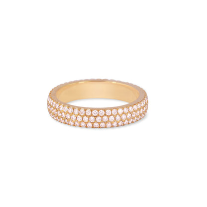Solid Gold 0.9ct Natural Diamond Eternity Band Ring