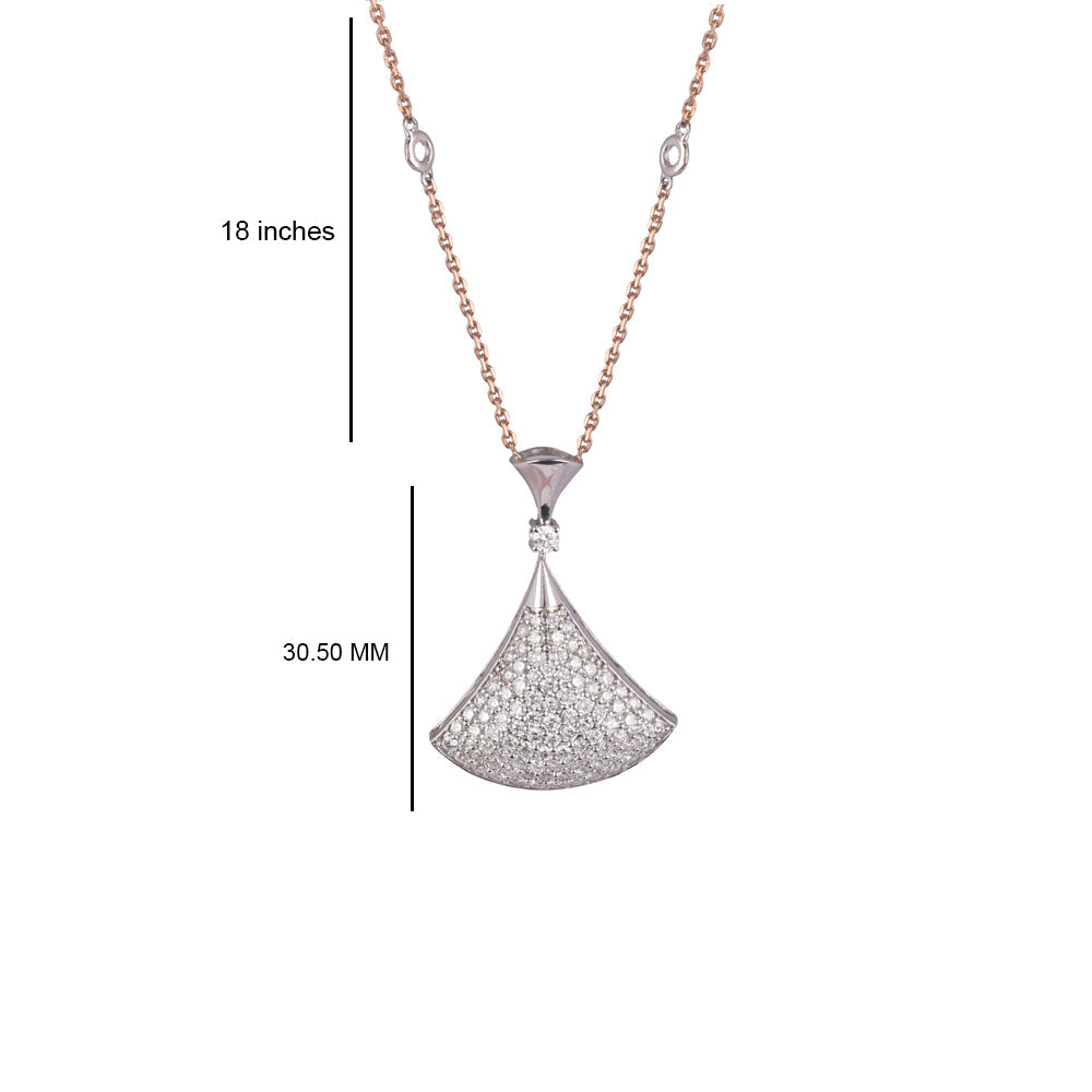 Solid Gold 1.3ct Natural Diamond Chain Divas Necklace