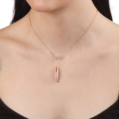 Solid Gold 1.3ct Natural Diamond Bullet Necklace