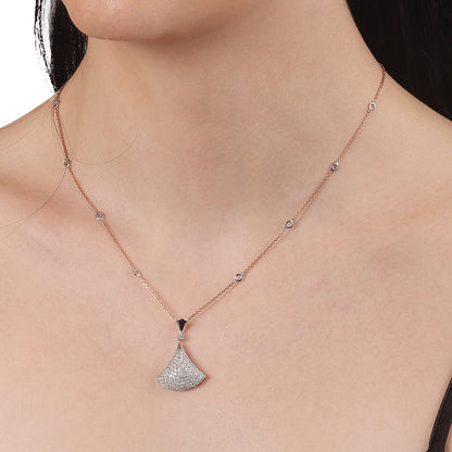 Solid Gold 1.3ct Natural Diamond Chain Divas Necklace