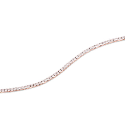 Solid Gold 2ct Natural Diamond Round Tennis Bracelet
