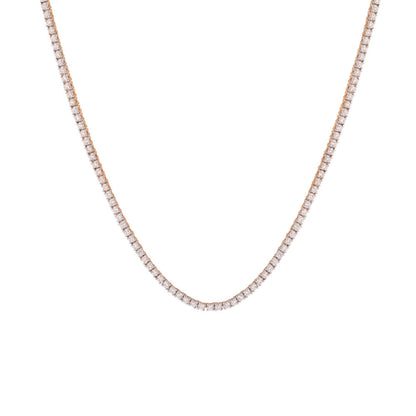Solid Gold 1.8ct Natural Diamond Tennis Necklace