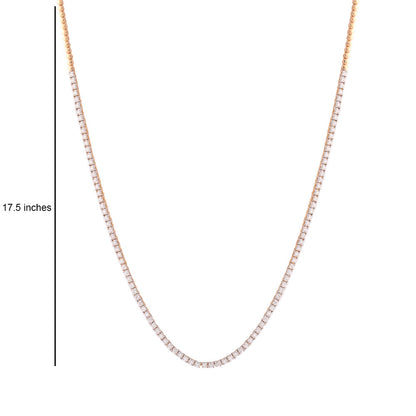 Solid Gold 1.8ct Natural Diamond Tennis Necklace