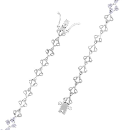 Solid Gold 1.62ct Natural Diamond Pear Leaf Bracelet