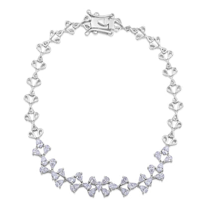 Solid Gold 1.62ct Natural Diamond Pear Leaf Bracelet