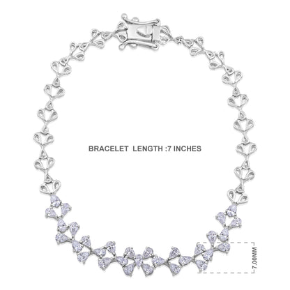 Solid Gold 1.62ct Natural Diamond Pear Leaf Bracelet