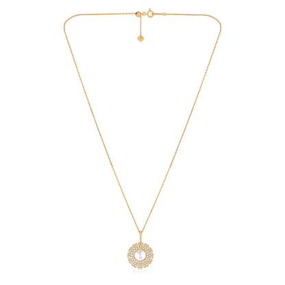 Solid Gold 4.4ct Natural Diamond Cut Flower Pendant Necklace