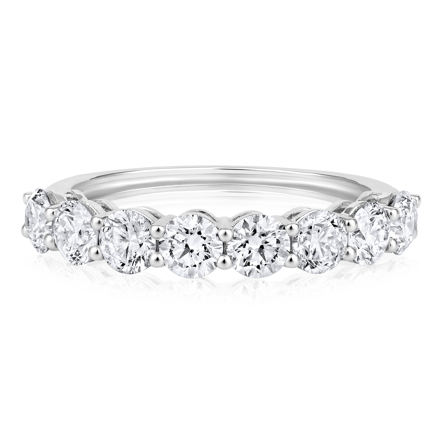 Solid Gold 1.65ct Natural Diamond Thick Eternity Band Ring