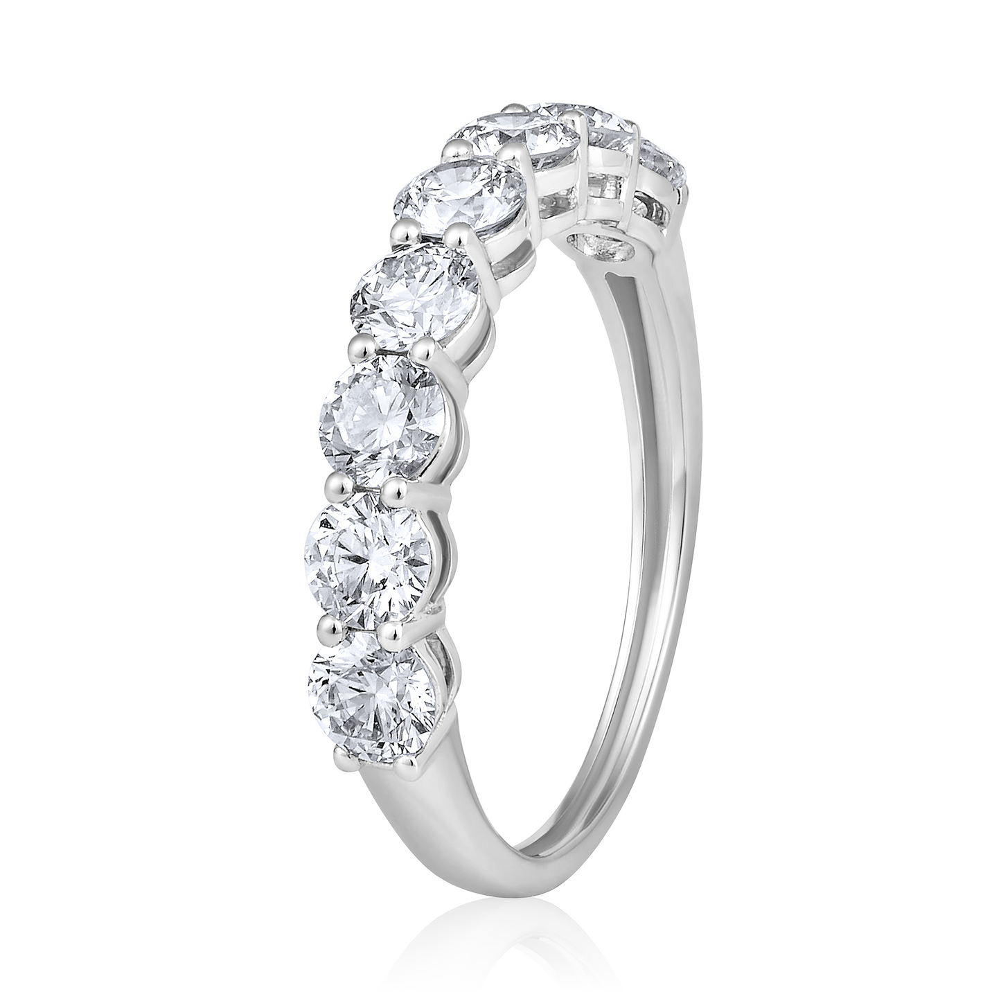 Solid Gold 1.65ct Natural Diamond Thick Eternity Band Ring