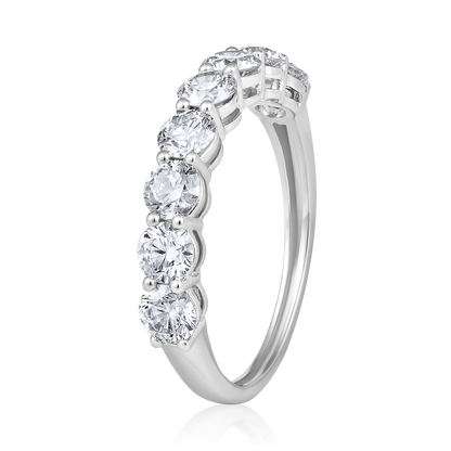 Solid Gold 1.65ct Natural Diamond Thick Eternity Band Ring