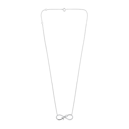 Solid Gold 0.12ct Natural Diamond Infiniti Girl Power Charm Necklace
