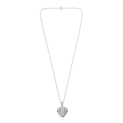 Solid Gold 0.1ct Natural Diamond Heart Spike Charm Necklace