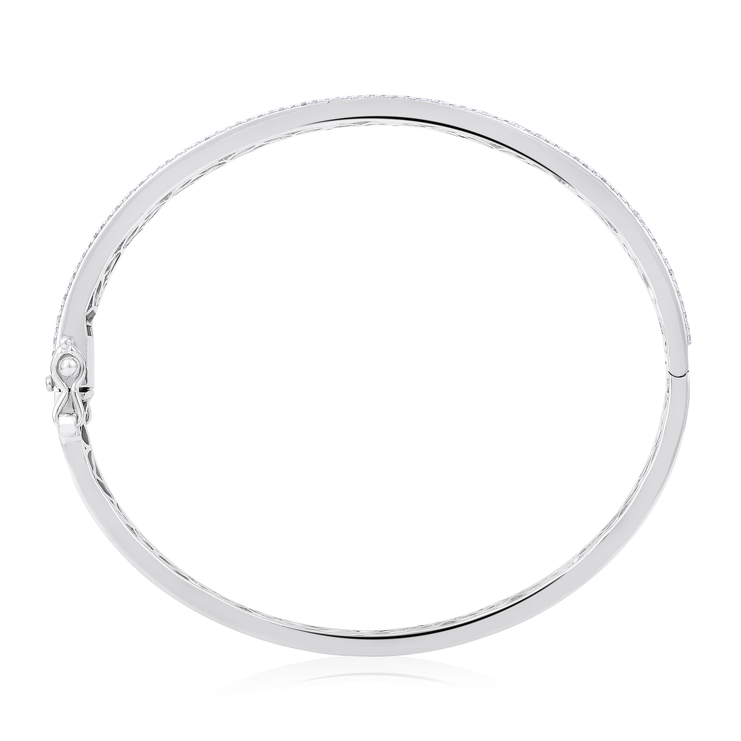 Solid Gold 2.22ct Natural Diamond Bangle Chunky Station Bracelet