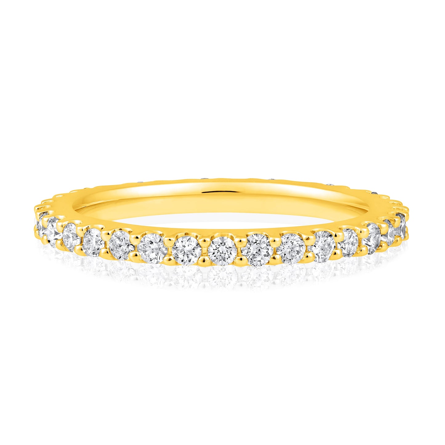 Solid Gold 0.8ct Natural Diamond Eternity Band Ring