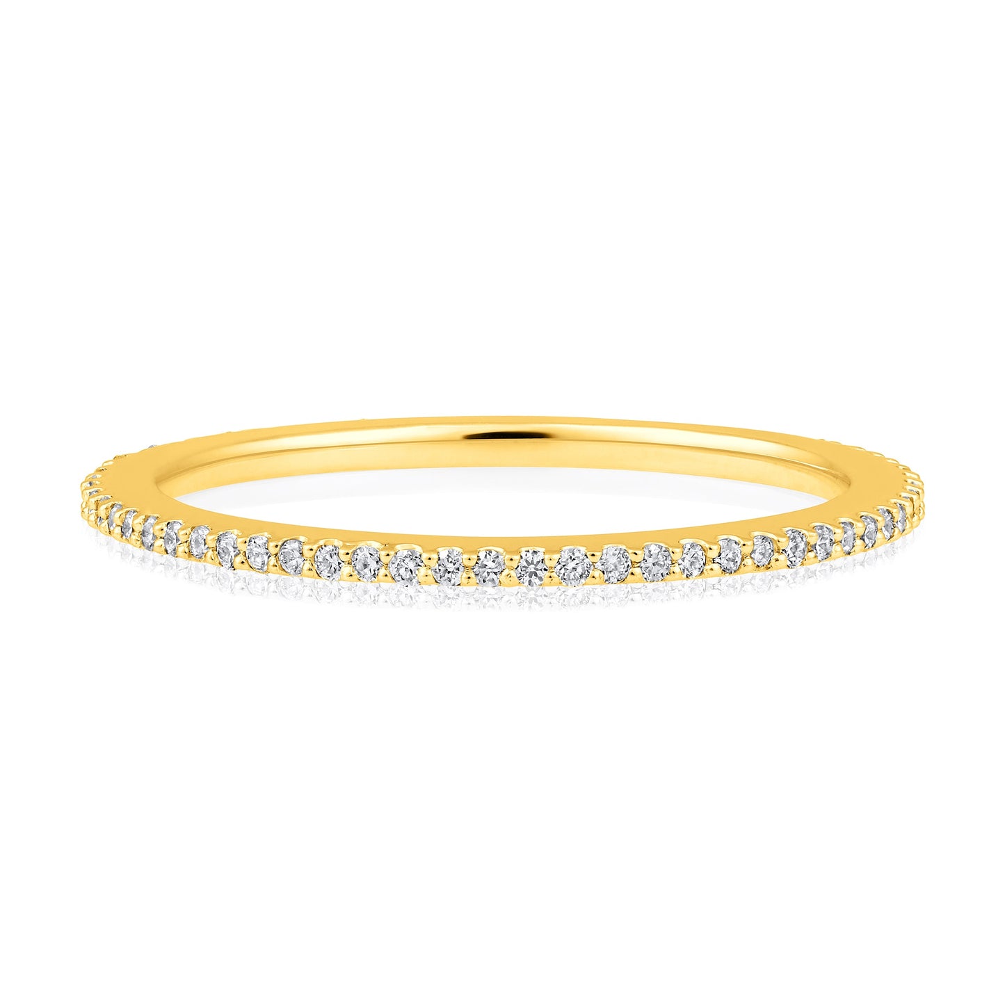 Solid Gold 0.22ct Natural Diamond Eternity Band Ring