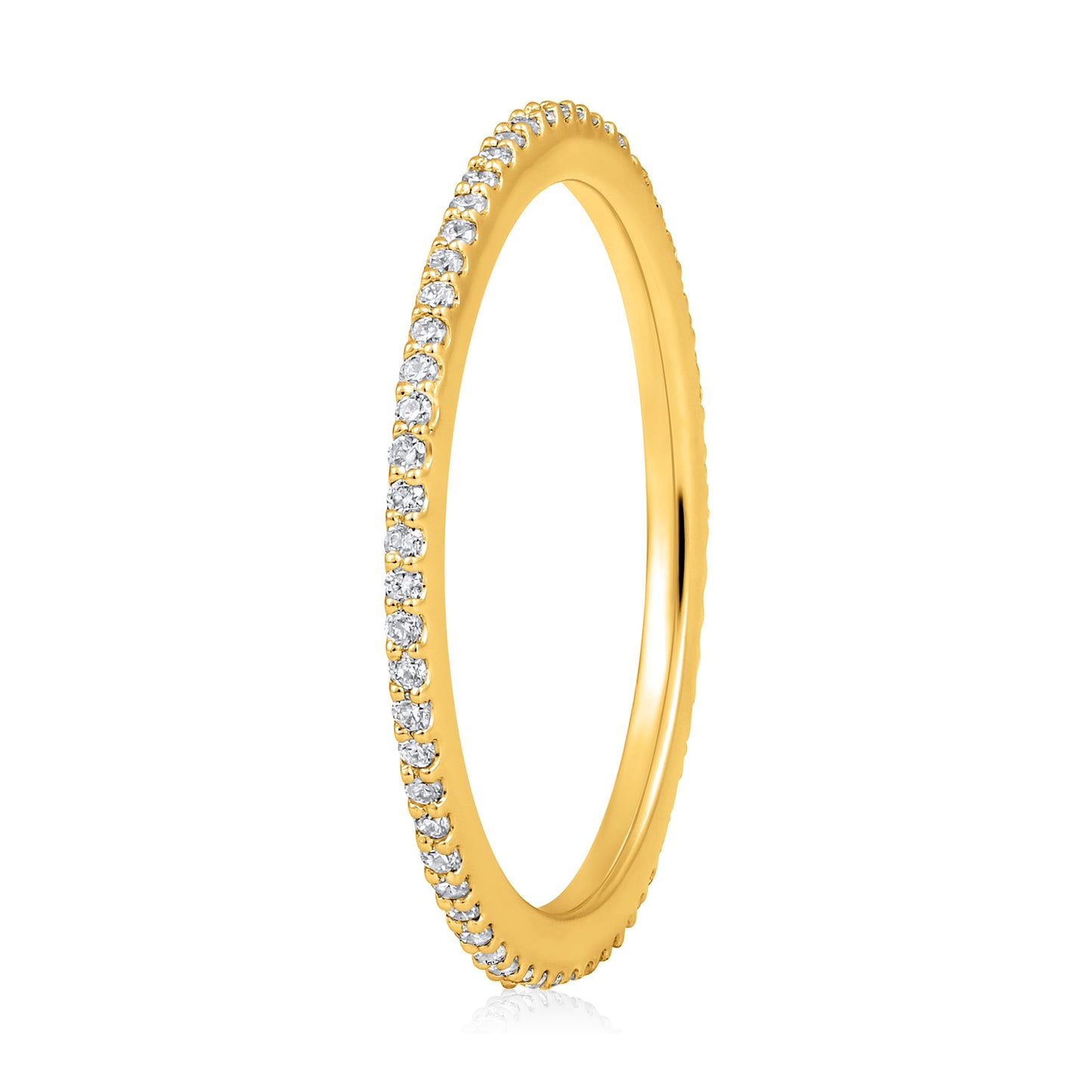 Solid Gold 0.22ct Natural Diamond Eternity Band Ring