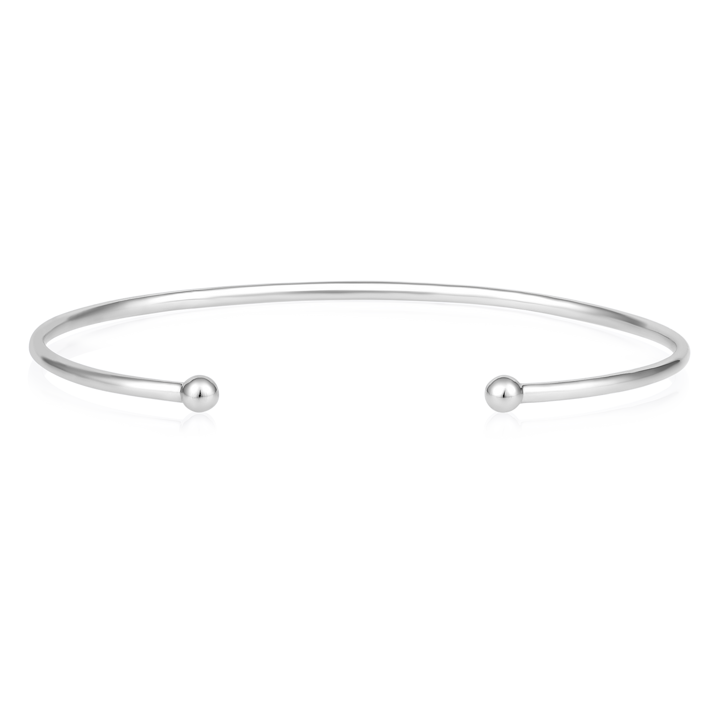 Solid Gold 0.11ct Natural Diamond Studded Thin Cuff Bangle Bracelet