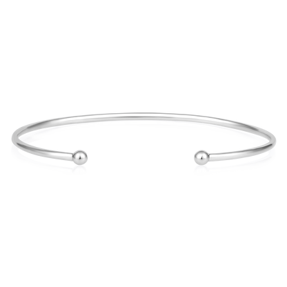 Solid Gold 0.11ct Natural Diamond Studded Thin Cuff Bangle Bracelet