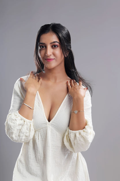 Solid Gold 0.6ct Natural Diamond Paperclip Link Bar Bracelet