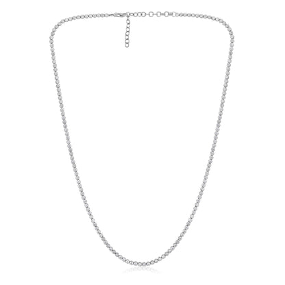 Solid Gold 1.73ct Natural Diamond 2mm Buttercup Tiger Tennis Necklace