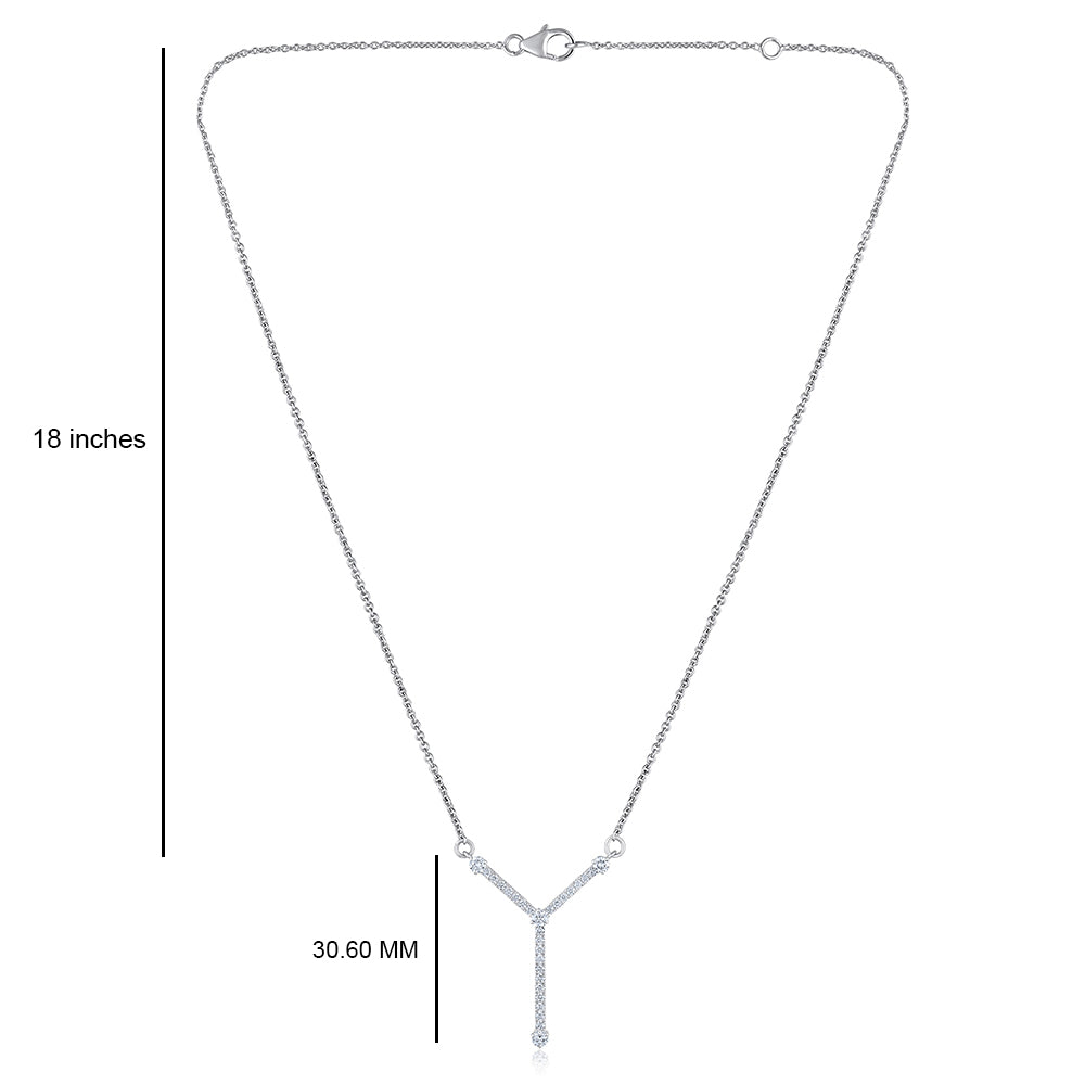 Solid Gold 0.5ct Natural Diamond Y Drop Necklace