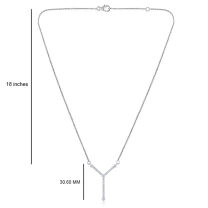 Solid Gold 0.5ct Natural Diamond Y Drop Necklace