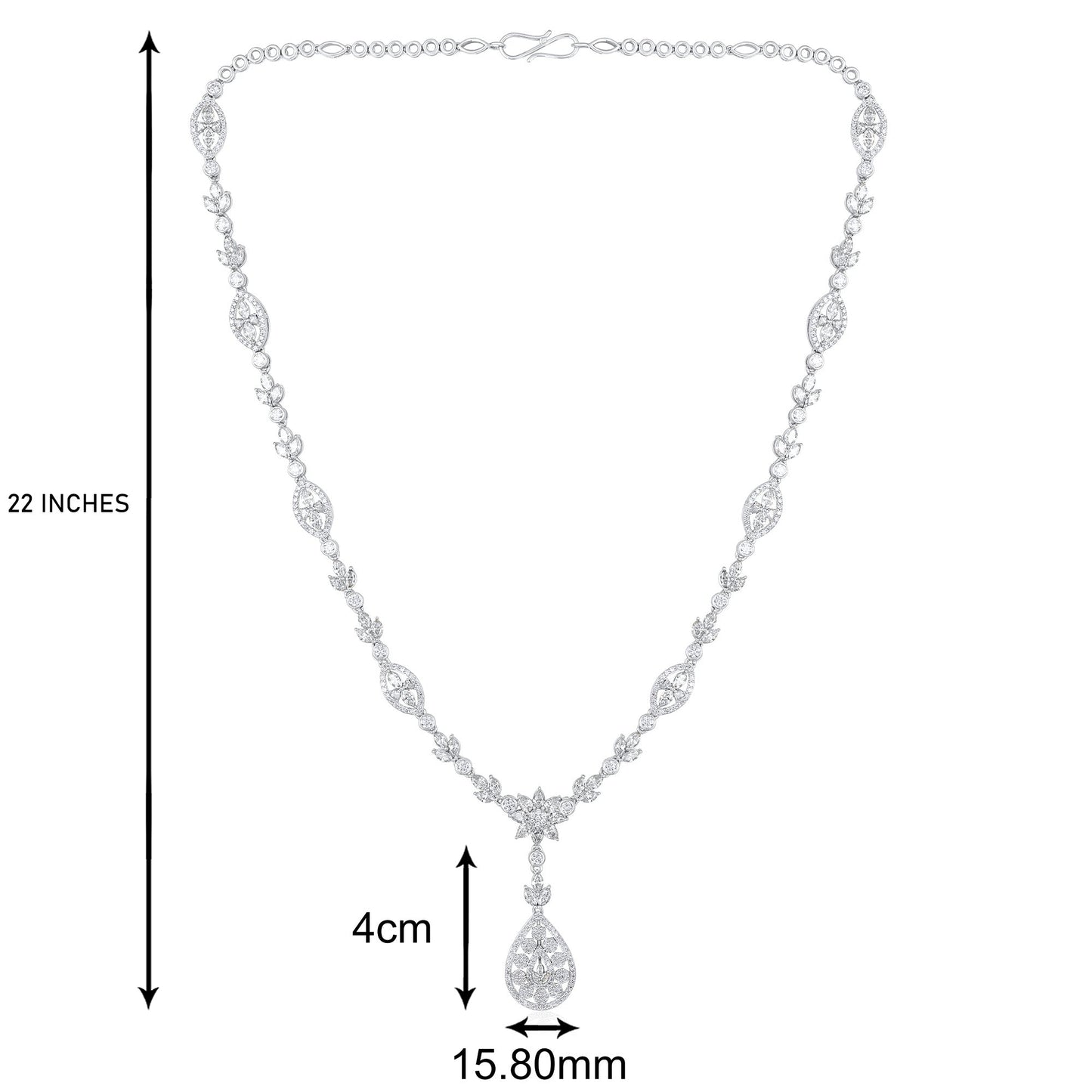 13.8ct Natural Diamond Marquise Pear Solid Gold Y-Drop Necklace