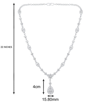 13.8ct Natural Diamond Marquise Pear Solid Gold Y-Drop Necklace