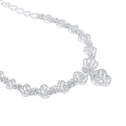 6.3ct Natural Diamond Solid Gold Necklace Earring Set