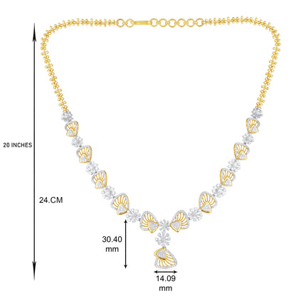 5.1ct Natural Diamond Solid Gold Necklace Earrings Set