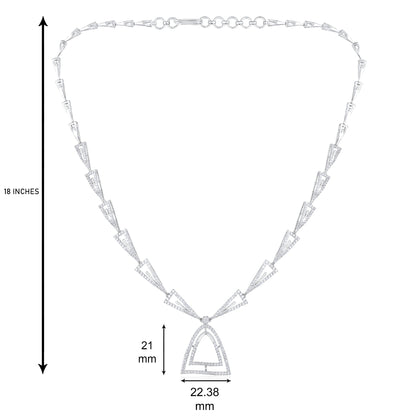 3ct Natural Diamond Solid Gold Necklace Earrings Set