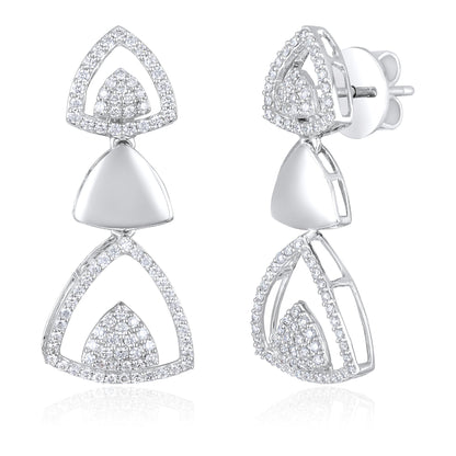 3.8ct Natural Diamond Solid Gold Necklace Earring Set