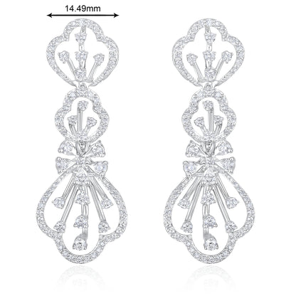 6.3ct Natural Diamond Solid Gold Necklace Earring Set