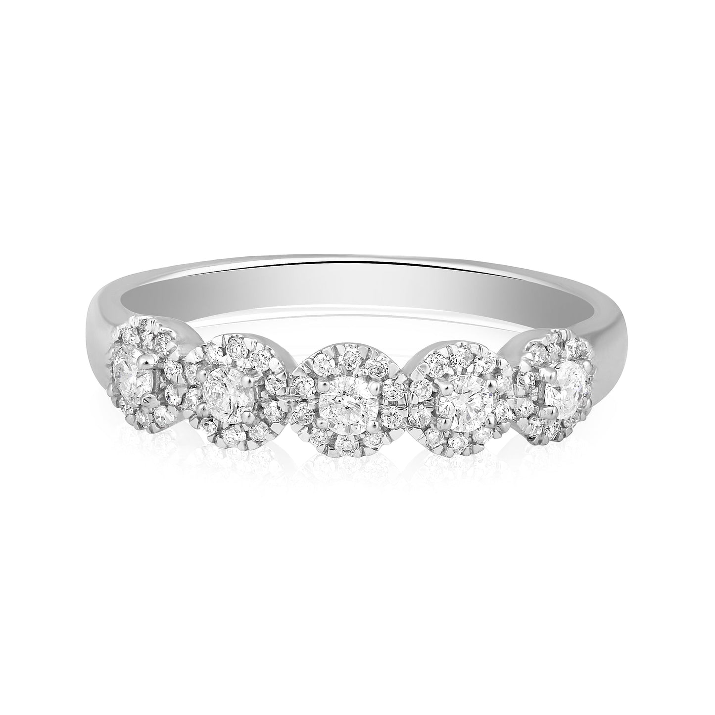 Solid Gold 0.34ct Natural Diamond Band Ring