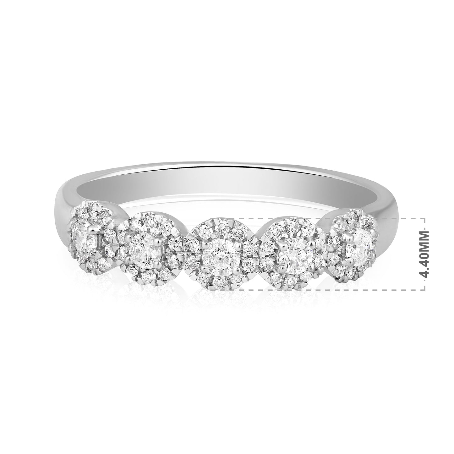 Solid Gold 0.34ct Natural Diamond Band Ring