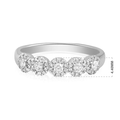 Solid Gold 0.34ct Natural Diamond Band Ring