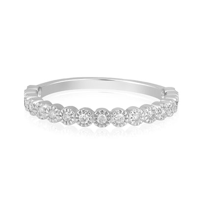 Solid Gold 0.2ct Natural Diamond Band Ring