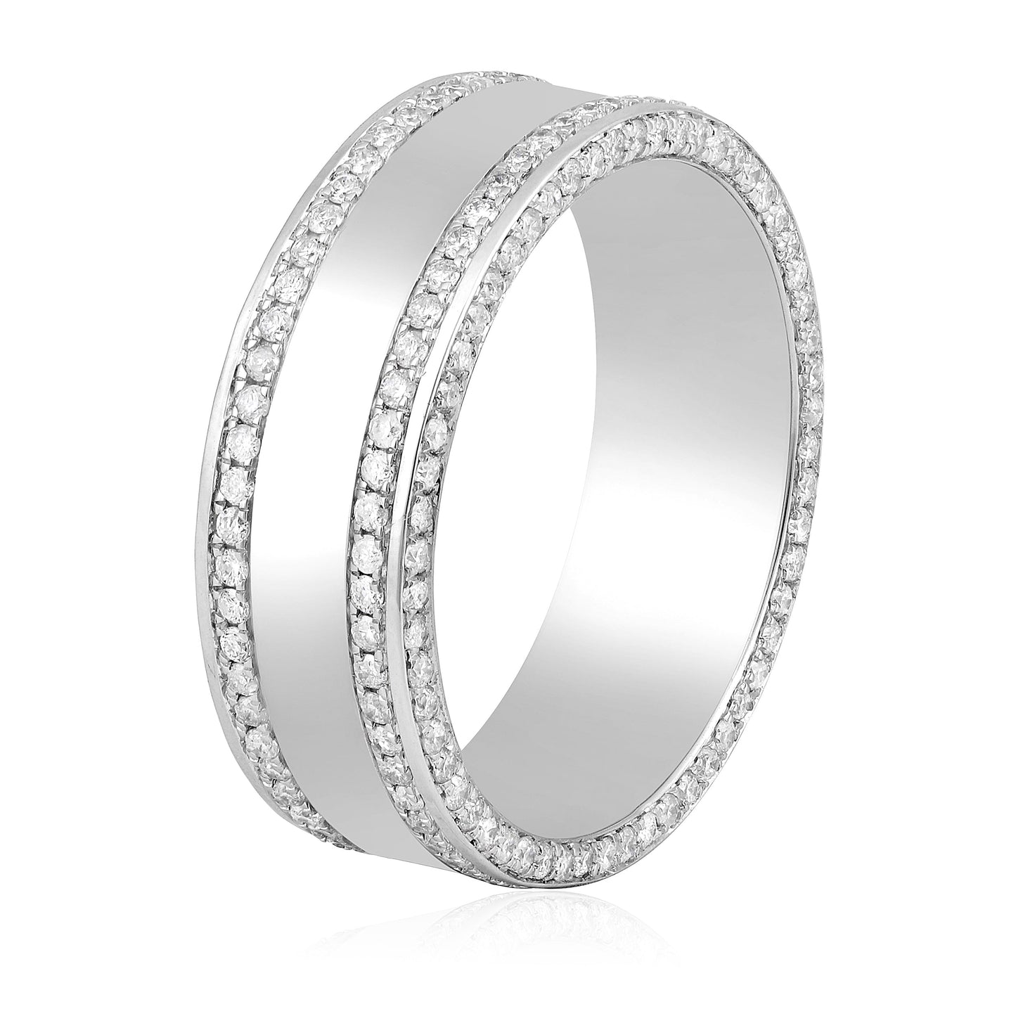 Solid Gold 1.44ct Natural Diamond Outline Band Ring