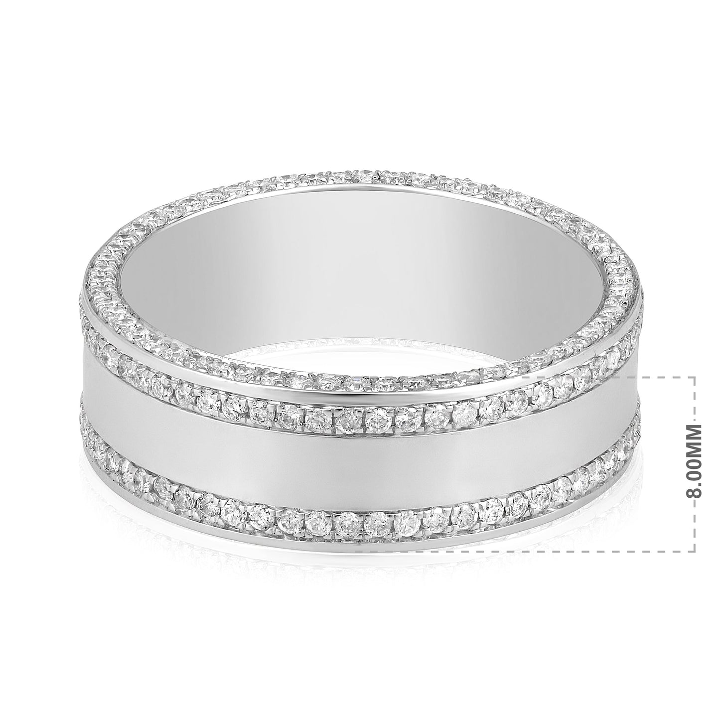 Solid Gold 1.44ct Natural Diamond Outline Band Ring