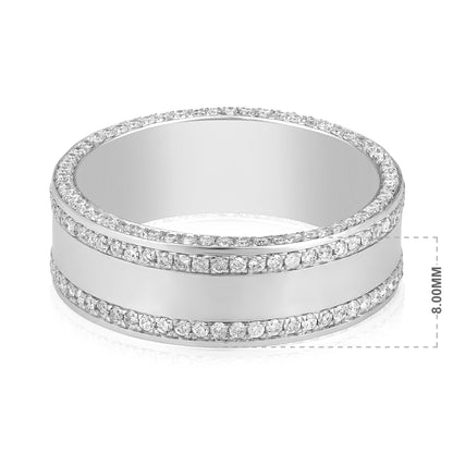 Solid Gold 1.44ct Natural Diamond Outline Band Ring