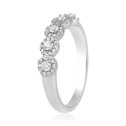 Solid Gold 0.34ct Natural Diamond Band Ring