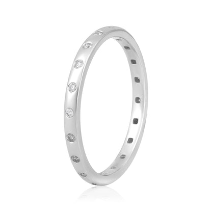 Solid Gold 0.13ct Natural Diamond Eternity Band Ring