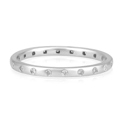 Solid Gold 0.13ct Natural Diamond Eternity Band Ring
